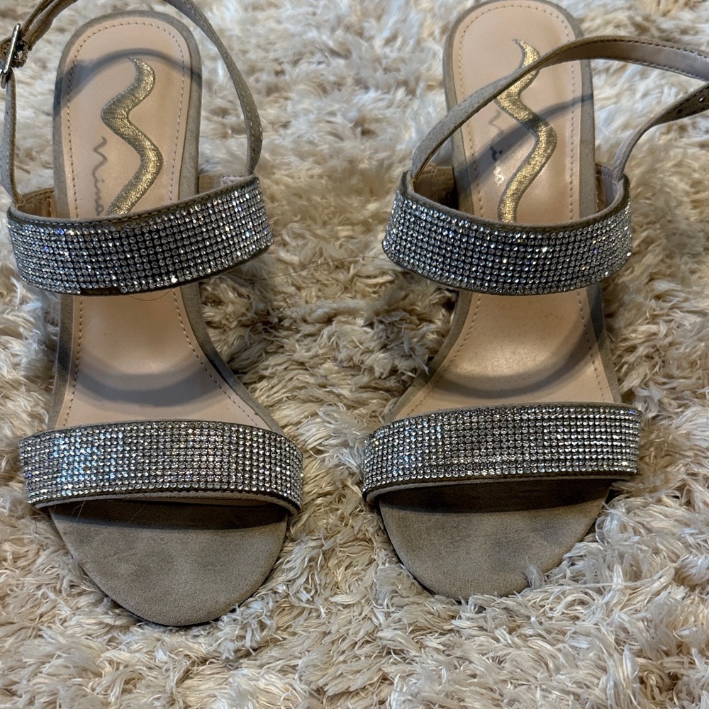 Nina Silver Embellished Sandals